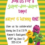 Free Printable Barney Birthday Party Invitations