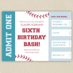 Free Printable Baseball Birthday Party Invitations